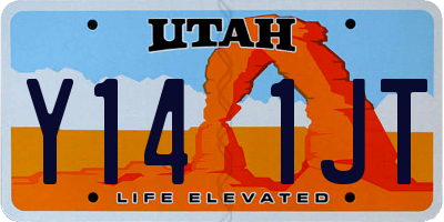 UT license plate Y141JT