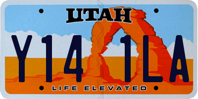 UT license plate Y141LA