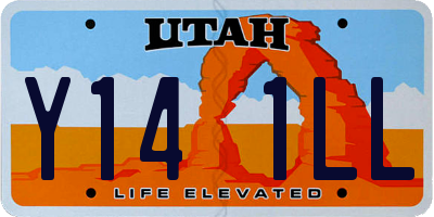 UT license plate Y141LL