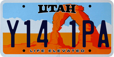 UT license plate Y141PA