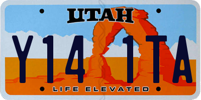 UT license plate Y141TA