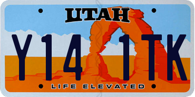 UT license plate Y141TK