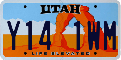 UT license plate Y141WM