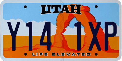 UT license plate Y141XP