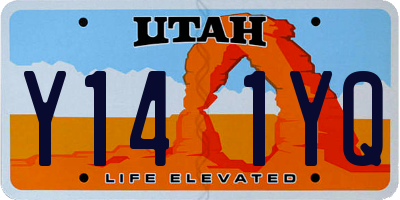 UT license plate Y141YQ