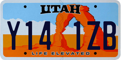 UT license plate Y141ZB