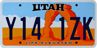 UT license plate Y141ZK
