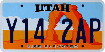 UT license plate Y142AP