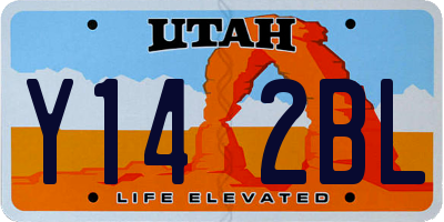UT license plate Y142BL