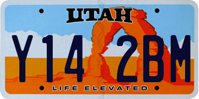 UT license plate Y142BM