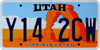UT license plate Y142CW