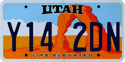 UT license plate Y142DN