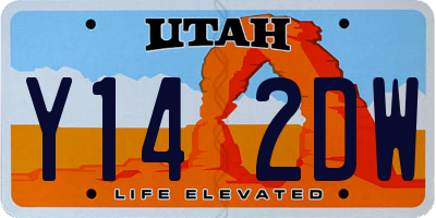 UT license plate Y142DW