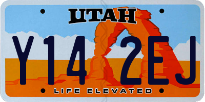 UT license plate Y142EJ