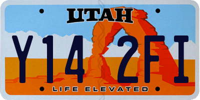 UT license plate Y142FI