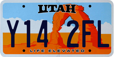 UT license plate Y142FL