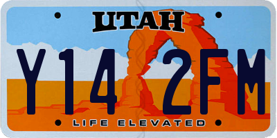 UT license plate Y142FM