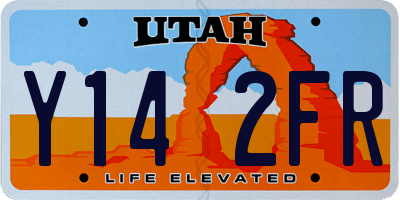 UT license plate Y142FR
