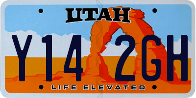UT license plate Y142GH