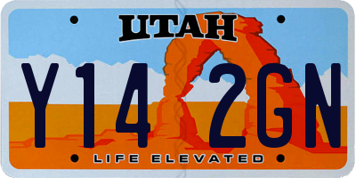 UT license plate Y142GN
