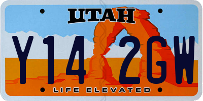 UT license plate Y142GW