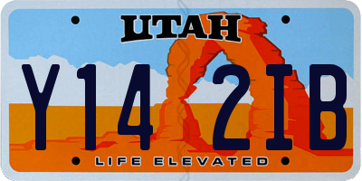 UT license plate Y142IB