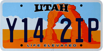 UT license plate Y142IP