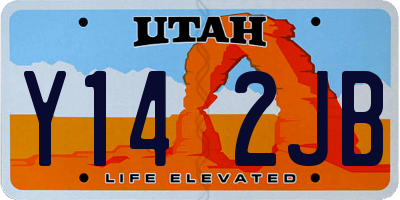 UT license plate Y142JB
