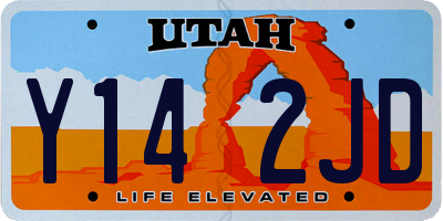 UT license plate Y142JD