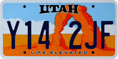 UT license plate Y142JF