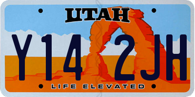 UT license plate Y142JH