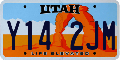 UT license plate Y142JM