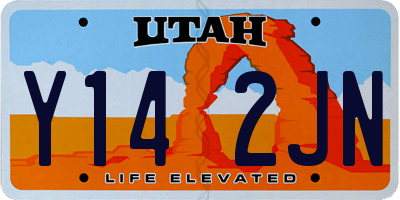 UT license plate Y142JN