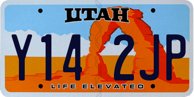 UT license plate Y142JP