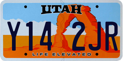 UT license plate Y142JR