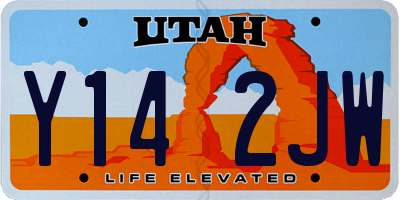UT license plate Y142JW