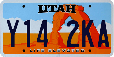 UT license plate Y142KA