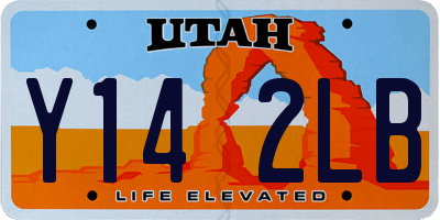 UT license plate Y142LB