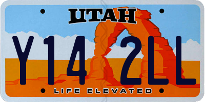 UT license plate Y142LL