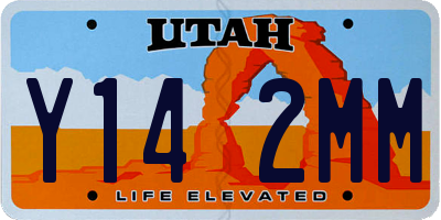UT license plate Y142MM