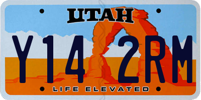 UT license plate Y142RM