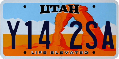 UT license plate Y142SA