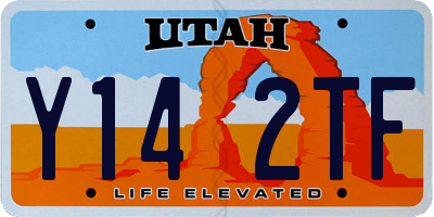 UT license plate Y142TF