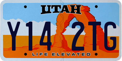 UT license plate Y142TG