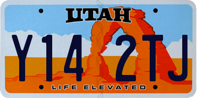 UT license plate Y142TJ