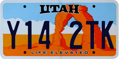 UT license plate Y142TK