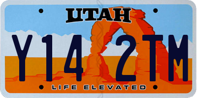 UT license plate Y142TM