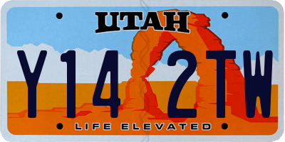 UT license plate Y142TW