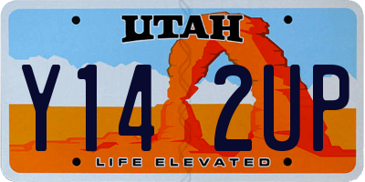 UT license plate Y142UP