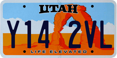 UT license plate Y142VL
